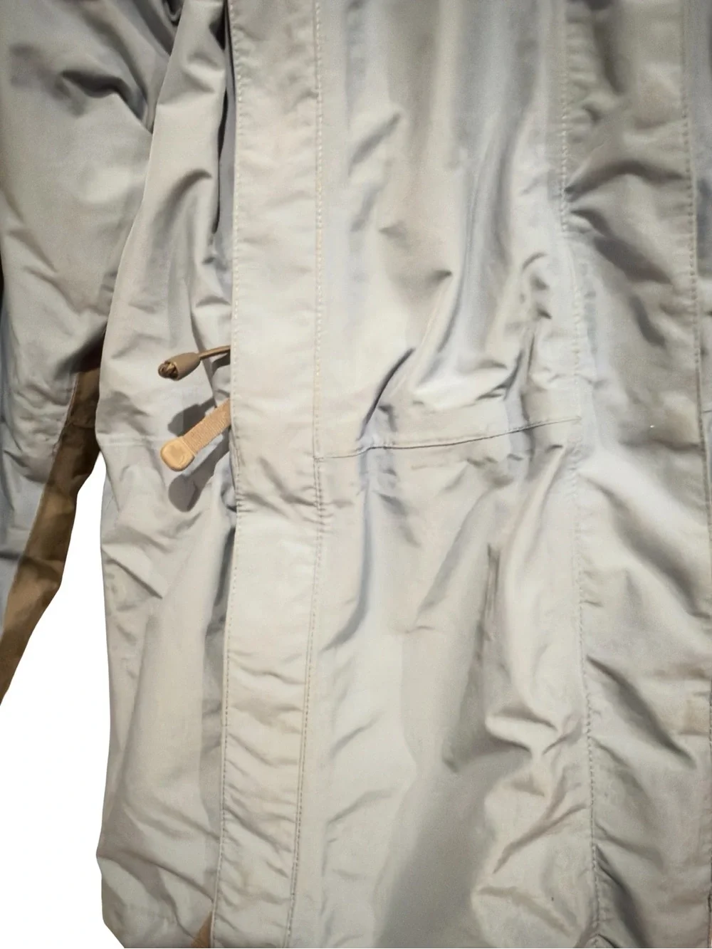 The North Face Men's Dusty Blue and Gray Hooded Rain Jacket